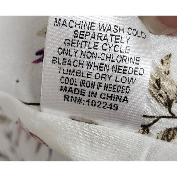 Skies Are Blue Floral Lined Blazer L Jacket Pale Gray Open Front Casual Spring - Picture 5 of 10